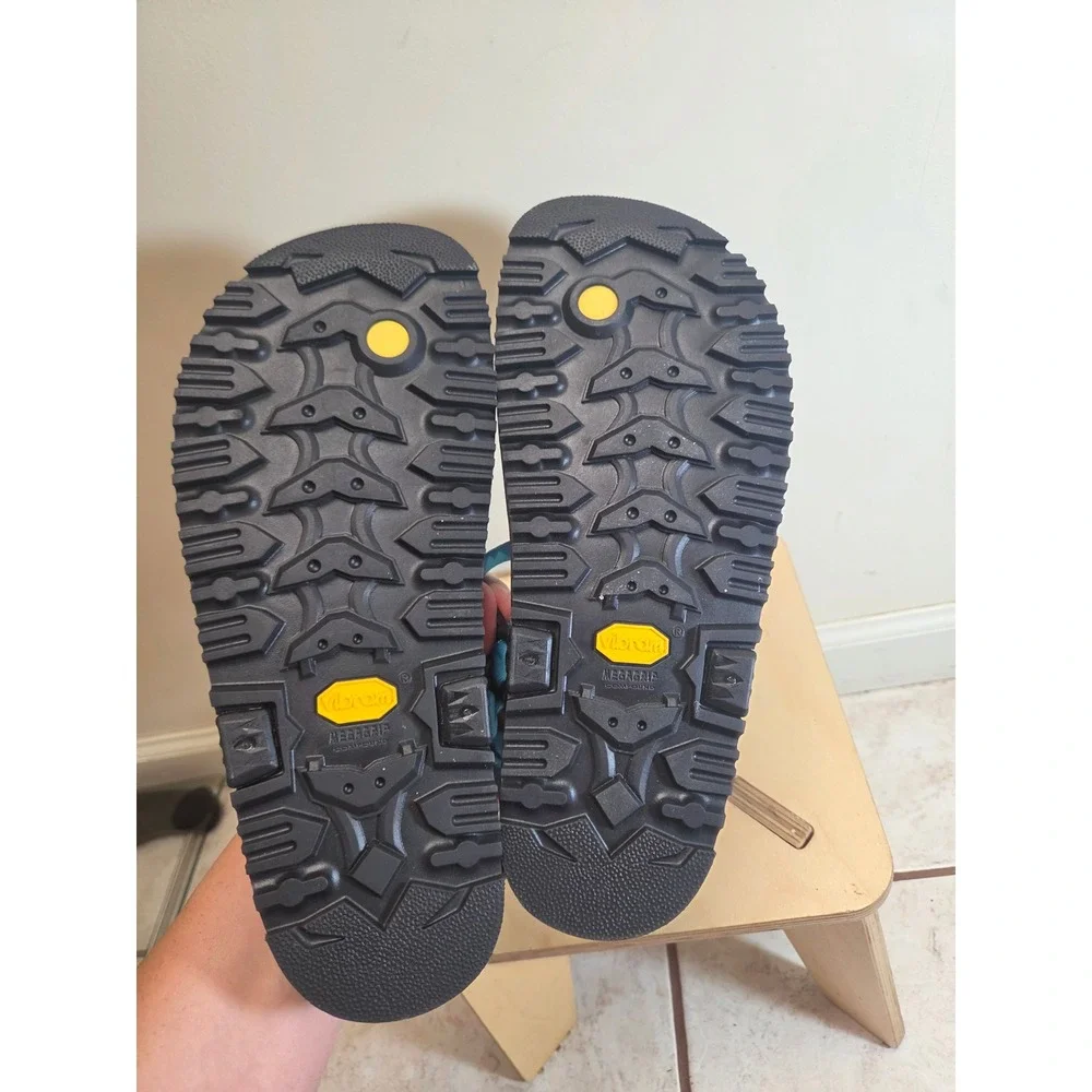 Luna Sandals Mono Winged Edition Mens 10 Blue Geometric Vibram Megagrip Hiking